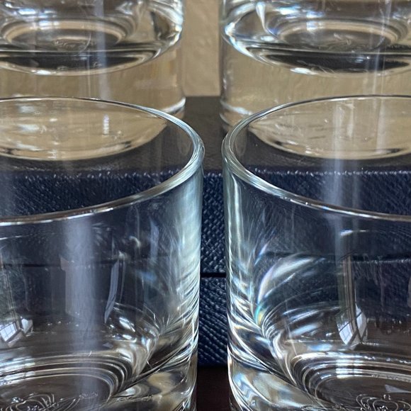 Crown Royal Whiskey Rocks Low Ball Cocktail Drinkware Barware Set Of 4 - Picture 8 of 9